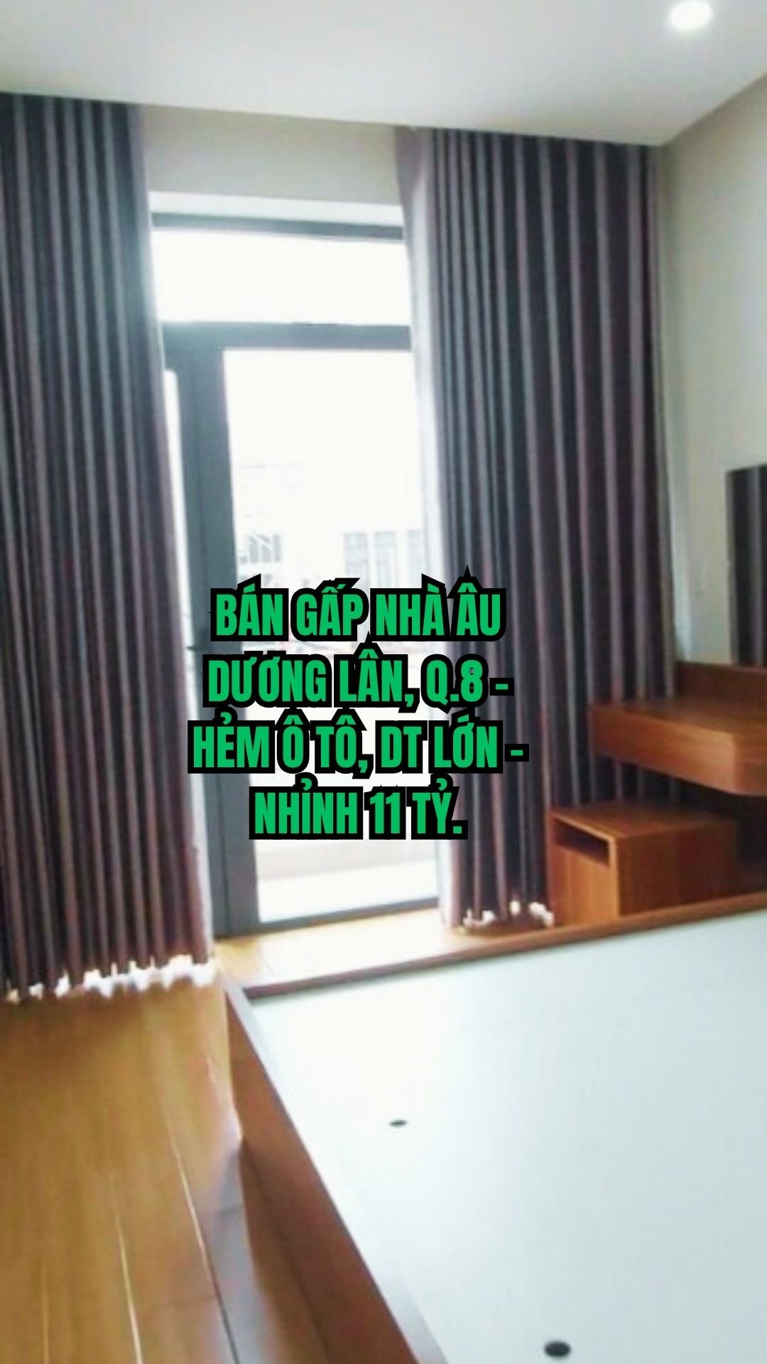 BÁN GẤP NHÀ ÂU DƯƠNG LÂN Q8, HẺM Ô TÔ, DIỆN TÍCH LỚN, GIÁ 11.X TỶ
